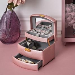 Home Deco Factory Joyero 3 Niveles Con Espejo Pour Elle Plástico