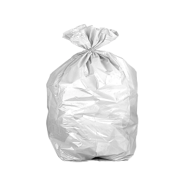 Blanca Bolsa de basura domestica con autocierre blanca 55 x 60 cm rollo 15 unidades 23 litros