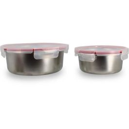 Juego de 2 recipientes herméticos con tapa - MENASTYL - 5040178 - Acero inoxidable - Redondos - 15 y 20 cm - Apto para microondas Precio: 32.49999984. SKU: B1G7TFS5KY