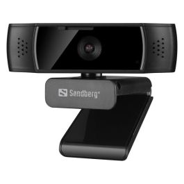 Sandberg Webcam USB Full HD 1080P Autofocus Micrófono Estéreo y Tapa de Privacidad