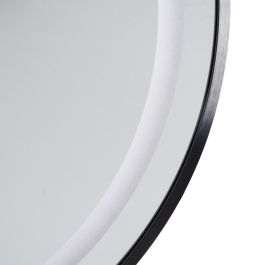 Espejo con Luz Led Negro Decoración 60 X 3 X 60 cm