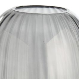 Day Jarrón Oval de Vidrio/Cristal Gris Altura 24 cm Diámetro 19,5 cm
