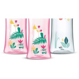 Dodie DOD3700763511627 Set 3 Biberones Anticólicos Tetina Redonda 330 ml, +6 Meses, 3 Velocidades, Caudal 3, Rosa y Verde