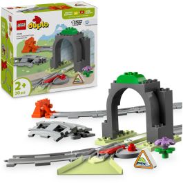 Lego Duplo 10425 Set de Expansión Túnel y Vías Ferroviarias para niños +2 años, con 10 tramos de vía y cambio de agujas