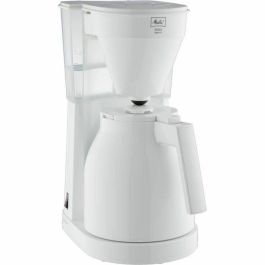 ABSAAR 1023-05 - Cafetera - Termo olla con control de una mano, tanque de agua transparente - Blanco