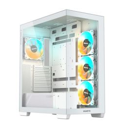 Gigabyte C500 Glass Blanca Caja PC Gaming Semitorre ATX con Panel de Vidrio Templado, Refrigeración Líquida 360mm y USB 3.2 Gigabyte C500 Glass Blanca Caja PC Gaming Semitorre ATX con Panel de Vidrio Templado, Refrigeración Líquida 360mm y USB 3.2