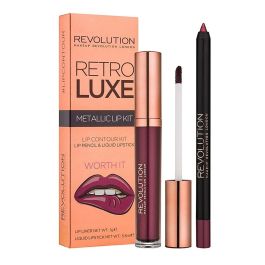 Set Makeup Revolution: Retro Luxe, Metallic, Liquid Lipstick, Worth It, 5.5 ml + Retro Luxe, Lip Liner, Worth It, 1 g Precio: 14.7899994. SKU: B1JCTDLZ8W