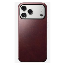 Nomad Modern Leather Case para Apple iPhone 17 Pro Max - Funda de Cuero Chromexcel Borgoña, Compatible con MagSafe, Protección hasta 2.4m