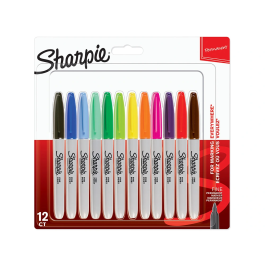 Sharpie Rotulador Permanente Fino Blister 12 Unidades Colores Surtidos