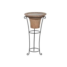DKD Home Decor Indo 1c25 Velón Decorativo de Madera con Soporte de Hierro 45x45x95 cm Precio: 133.89999997. SKU: B139DKMJLQ