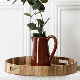 Home Deco Factory Bandeja de Acacia Diámetro 40 cm Cocooning