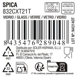 Copa Spica 320 cc transparente - La Mediterranea (36 Unidades) Copa Spica 320 cc transparente - La Mediterranea (36 Unidades)
