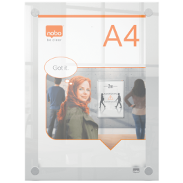 Pizarra blanca Nobo Transparente Acrílico