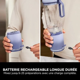 Ninja Licuadora Portátil Blast Max BC251EULD con Recipiente de 530 ml, Batería de 2h, Sin Cable, Sin BPA, Color Lavanda