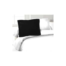 LOVELY HOME Juego de 2 fundas de almohada 100% algodón 50x70 cm - Negro