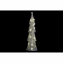 Decoración luminosa DKD Home Decor Navidad Champán Árbol Blanco (14 x 14 x 50 cm) (2 Unidades)
