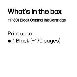 HP Tinta Negro Deskjet 1050, 2050, 2050S -Nº301-