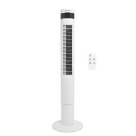 Ventilador de columna oceánica - 50W - Altura 110 cm - Oscilación automática - Control remoto - Temporizador - Blanco Ventilador de columna oceánica - 50W - Altura 110 cm - Oscilación automática - Control remoto - Temporizador - Blanco