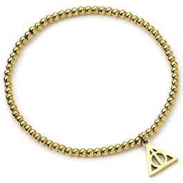 THE CARAT SHOP Pulsera Reliquias de la Muerte Harry Potter Chapada en Oro Acero Inoxidable