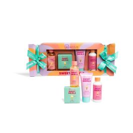 Idc Institute Sweet Swirls Tropical Delight Set Cuidado Personal 4 Piezas: Gel, Loción Corporal, Crema de Manos y Jabón