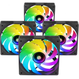 Pack 4 Ventiladores Mars Gaming MF-SI4KIT/ 12cm + HUB + Mando a Distancia/ ARGB Pack 4 Ventiladores Mars Gaming MF-SI4KIT/ 12cm + HUB + Mando a Distancia/ ARGB