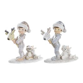 Figura Navidad Moderna DKD Home Decor Rosa Gris 5.5 x 12 x 11 cm (2 Unidades) Precio: 11.99000011. SKU: B19748Q74H