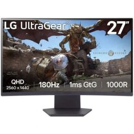 LG Pantalla para PC 27" QHD 180Hz 1ms IPS Curva Negro 27GS60QC