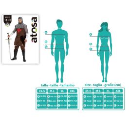 Disfraz Caballero Cruzadas Medieval Hombre Adulto Marrón XS-S