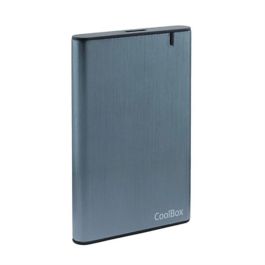 Coolbox Carcasa Disco Duro HDD - SSD 2.5 Pulgadas, Aluminio, USB 3.0, Compatible con SATA III, Plug & Play