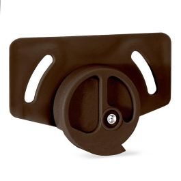 Herrajes ALK Rumor Patín Inferior Marrón para Puerta Corredera de Madera, Plástico, Carga Máx. 12-15 kg/Puerta