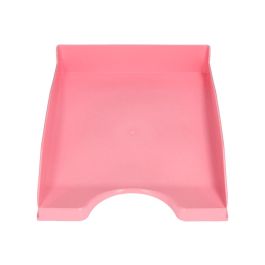 Bandeja Sobremesa Plastico Q-Connect Rosa Pastel Opaco 240x70x340 mm