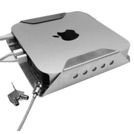 Compulocks Soporte Seguridad Mac Mini con Enclosure y Candado - Montaje VESA 75/100 Pared/Escritorio/Monitor Aluminio - Sin Pérdida WiFi