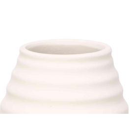 Giftdecor Jarrón Cerámica Raya Horizontal 44 cm Blanco (2 Unidades) Giftdecor Jarrón Cerámica Raya Horizontal 44 cm Blanco (2 Unidades)