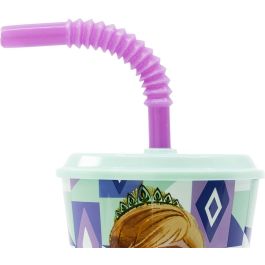 Disney Frozen Vaso Easy Sport 430 mL CZ11363 para Niños con Tapa y Pajita Reutilizable
