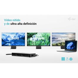 Hub USB i-Tec C31TRIPLE4KHDMIPD Negro