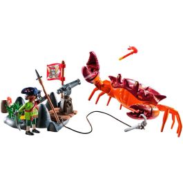 Playmobil Batalla Con El Cangrejo Gigante Set 71532 Pirates Con Cañón y Pinza +4 Años
