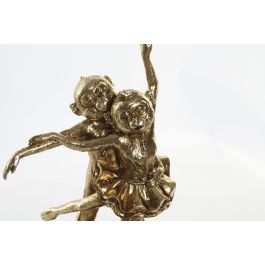 DKD Home Decor Figura Decorativa Colonial Monos Bailarines, Resina Dorada, Medidas 11.2 cm Largo x 29.5 cm Alto x 18.5 cm Ancho