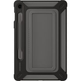 Samsung EF-RX510 Funda Outdoor para Galaxy Tab S9 FE 10.9", Resistente a Golpes, con Portabolígrafo - Titanio/Negro