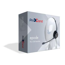 ProXtend Epode Auriculares USB con cable profesional unificado para Teams/Skype, DSP, cancelación ruido, Win/Mac, 2.4m, Negro