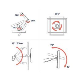 Ergotron LX Brazo Soporte Escritorio para Pantalla LCD hasta 34", Negro
