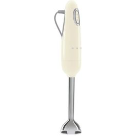 Smeg HBF03CREU Batidora de inmersión 700W con picadora y vaso, color crema, acero inoxidable