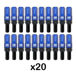 Omp Speed Juego De 20 Tornillos Con Protector De Aluminio De Colores M14x1.25 Llave De 17-19 Largo 28 mm Con Protector Azul OMPS09971407 Omp Speed Juego De 20 Tornillos Con Protector De Aluminio De Colores M14x1.25 Llave De 17-19 Largo 28 mm Con Protector Azul OMPS09971407