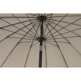 DKD Home Decor Parasol Terraza y Jardín Arena Negro Acero Poliéster Reclinable 280 x 250 x 280 cm