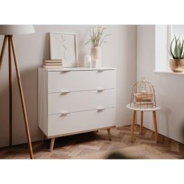 Göteborg Cofras de cajones - 3 cajones - Decoración de roble de Sonoma blanco - Escandinavo - L 79.8 x D 40 x H 86.5 cm Göteborg Cofras de cajones - 3 cajones - Decoración de roble de Sonoma blanco - Escandinavo - L 79.8 x D 40 x H 86.5 cm
