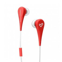 Energy Sistem Auriculares Intrauditivos Style 1+ con Micrófono, Cable Plano, Rojo