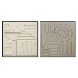 DKD Home Decor Cuadro Urban Moderno Beige Marrón 102x102 cm (2 Unidades) en Lienzo y PS Precio: 134.50000025. SKU: B1DTLLTDPW