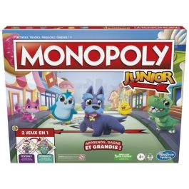 Monopoly Junior 2 en 1 - Juego de mesa para niños Monopoly Junior 2 en 1 - Juego de mesa para niños