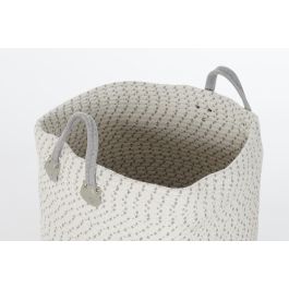 DKD Home Decor Cesta Atlantico Gris Oscuro Gris Claro Set de 2 (40 x 52 x 40 cm)