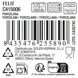 La Mediterranea Plato Hondo Felit 22 cm (18 Unidades)