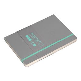 Cuaderno Con Gomilla Antartik Notes Tapa Blanda A5 Hojas Puntos Gris Y Turquesa 80 Hojas 80 gr Fsc